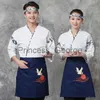 Andere Bekleidung Kochuniform Restaurantjacke Männer Frauen Japanischer Kochmantel 34-Ärmel Kimono Küche Sushi Arbeitskleidung Kellneruniform AS355 x0711