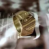 Wedding Rings Valily Male Pyramid Ring Horus Eyes Anubis Pattern Triangle Stainless Steel Ceometric Jewelry For Men Drop 230710