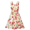 Casual Dresses Summer Women's Dress 3D High Definition Flower Pattern Printed Temperament Beach Skirt Sleeveless Top