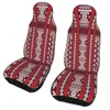 Housses de siège de voiture tapis Kabyle rouge motif d'impression 3D universel Auto Fit pour SUV Van géométrique housse de protection 2 pièces