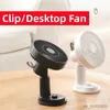 Electric Fans Desktop Rechargeable Fan Small Portable Air Conditioning Appliances Auto Rotation Ventilador 3-speed Wind Silent for Home Office
