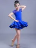 Scenkläder Flickor Jazz Dansdräkt Barn Modern Latin Tango Salsa Ballroom Tävling Kvällsfest Övningsklänning