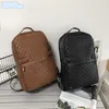 Factory wholesale men shoulder bags 3 colors wear-resistant leather retro handbag large embossed fashion student backpack simple Joker computer bag 986#