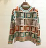 Kvinnors tröjor Designer Kvinnors stickade V-Neck Single-Breasted Cardigan tröja Färg Tredimensionell Heavy Industry 712 Y2ML