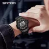 Zegarki na rękę moda Sanda 2023 luksusowe męskie zegarki na co dzień wodoodporne świecące dłonie zegarek kwarcowy dla mężczyzn zegar Relogio Masculino 7015