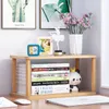 Pencil Cases Simple Desk Storage Shelves Small Bookshelves On The Table Multistorey Office Solid Wood Pole Partitions Multifun 230710