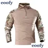 Men'S T-Shirts Male Military Uniform Tactical Long Sleeve T Shirt Men Camouflage Army Combat Airsoft Paintball Clothes Mticam Top H1 Dhc9W