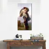 Hand Painted Canvas Art William Adolphe Bouguereau's Classic Portrait Painting Evening Mood Study Room Decor