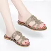 Pantoufles Sandales à semelles souples pour un usage externe. 2023 Summer Korean Fashion Flat Shoes Internet Red Women's Beach