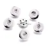 Charms Sier Metal 18Mm Ginger Snap Button Base Pour Diy Snaps Bracelet En Cuir Fabrication De Bijoux Accessoire Drop Delivery Résultats Compon Dhyi1