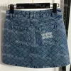 Plus size Jurken designer Vrouwen Denim Korte Jurk Letters Terug Ontwerp Mini Rok Zomer Mode Jeans SRZS