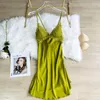 Women's Sleepwear Lace Trim Spaghetti Strap Nightgown Women Sexy V-Neck Backless Mini Nightdress Intimate Home Dress With Bra Nightwear