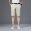 Heren Shorts 6 Kleur Casual Shorts Mannen Zomer Rechte Elastische Zakelijke Mode Dunne Korte Broek Mannelijke Merk Kaki Beige zwart Navy 230710