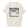 Heren T-shirts Radiohead T-shirt Mannen Grappige Retro Prints Losse Ademende Tops 100% Katoen Unisex T-shirts Indie Rock Band Muziek Tees mannen 230710