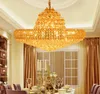 Kroonluchters LED Golden Crystal Big Round Verlichtingsarmatuur Drop Lights Lustres D75cm/D100cm AC90V-260V