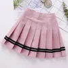 Faldas Niños niñas escuela atuendo inferior esquí princesa plisado esquí casual sólido Tutu mini falda verano ropa para niños 1-13Y 230710