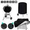 BBQ Tools Accessories BBQ Cover Outdoor Dust Waterproof Weber Heavy Duty Grill Cover Rain Protective outdoor Barbecue cover round bbq grill black 230710