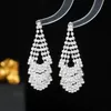 Stud Luxury Women s Boucles d'oreilles Shiny Wedding Party Jewelry Gifts Accessoires pour femmes en acier inoxydable 230710