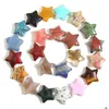 Stone Natural Crystal 30Mm Star Ornaments Quartz Healing Crystals Energy Reiki Gem Jewelry Making Accessories Living Room Decoration Dhrs3