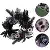 Flores decorativas Halloween Prop Po Props Decoração externa da casa Decoração externa Coroa de flores pendurada Fornecimento de festa de poliéster