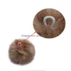 Portachiavi Fluffy Pom Chain 8Cm Soft Faux Rex Rabbit Fur Ball Portachiavi per auto Pompon Holder Ring Women Bag Pendant Jewelry Drop Delivery Dhqbn
