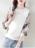 T-shirt femme chemisier printemps été T-shirt mode coréenne lâche chauve-souris haut à manches longues sweat femme vêtements vintage Y2k Streetwear 230710
