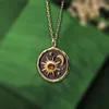 Chaînes Boho Vintage Pendentif Collier Soleil Lune Bijoux Mémorial Cadeau Esthétique Élégant Pour Les Femmes Collares Para Mujer