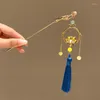 Grampos de cabelo chineses retrô coloridos lanternas borlas bastões femininos flores de metal pauzinhos acessórios joias presente