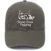 Ball Caps Lyprerazy Gone Cow Tipping Funny Washed Cotton Adjustable Men Women Unisex Hip Hop Cool Flock Printing Baseball Cap