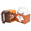 Wrap Prezent 5PCS Jungle Animal Temat Party Favor Cake Box Zoo Boxy Dzieci urodziny Baby Shower Candy Desser Pakowanie