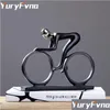 アート&クラフト Yuryfvna 自転車像 チャンピオンサイクリストの聖句 置物 樹脂 モダンな抽象アート アスリート自転車家の装飾 Q052 Dhzlq