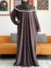 Vêtements ethniques 2023 musulman solide coton Abaya pour les femmes Ramadan prière vêtement Joint chapeau dubaï turquie moyen-orient Femme Robe Floral en vrac