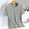 Camisetas para hombre Camiseta deportiva de secado rápido Manga corta Seda de hielo Verano Casual Imprimir Top Tees GYM transpirable Ropa de hombre Suelta Cómoda 230710