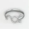 Obrączki ślubne moda dopamina cząsteczka pierścień dla kobiet chemia neuroprzekaźnik nauka biżuteria 230710