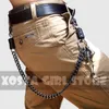 Breloki Smycze Hip hop punk rogi czaszka metal casual dzikie spodnie portfel z łańcuszkiem klucz mężczyzna s talia DR02 230710