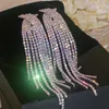 Stud Luxury Shiny Nappa Orecchini pendenti per donna Bijoux Fashion Show Lady s Statement Long Drop Jewelry Gifts 230710
