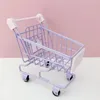 Kitchens Play Food Mini Shopping Cart Kids Toys Simulation Supermarket Handcart Storage Kids Gifts Toys Craft Decortion Toy For Children 230710