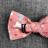 Strikjes Heren Katoen Verstelbare Unisex Vlinders Gedrukt Roze Tuxedo Party Bruiloft Vlinderstropdas voor mannen.