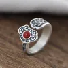 Vintage Ruyi Lucky Opening Adjustable Ring For Women and Men Funny Animal Frog Ring Chinese Style Good Luck Jewelry Gifts