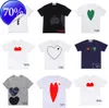 Riproduci T-shirt da uomo firmate Casual Des Badge Garcons da donna Stampa di qualità T-shirt corta a maniche corte Coppia cuori Tshirt dfgser