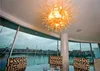 Vintage Luxury Chandelier Light Artistic Ceiling Champagne Color Elagant Pandent Lamp Hand Blown Glass