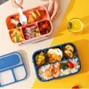 Set di stoviglie Lunch Box per studenti Bento snack a prova di perdite Adulti e bambini con posate Contenitori per microonde sicuri