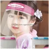 Masques de fête Masque de protection pour enfants Anti-buée Anti-éclaboussures Anti-gouttelettes Fl Er Kid réglable Cute Safe Clear Shield Xb1 Drop Delive Dhczo