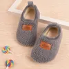 Slipper Winter Children Cashmere Slippers Kids Soft Warm Sock Floor Shoes Boys Rubber Soles Non-slip Cotton Slippers Indoor Home Shoes 230710