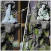 ديكور مصغرة تمثال صيد الصيد حديقة بونساي 6.5x6cm ديكور الصخور الصخرية النحت إلدر L230620