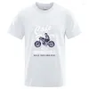 Herr T-shirts Man Sommar T-shirt Bär Herrkläder Kortärmad skjorta Tryck T-shirt San Francisco Biker Rider Motorcykel Vuxen T-shirt