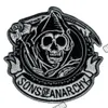 Fashion SOA Reaper Crew Embroidered Iron On Patch Motorcycle Heavy Metal Punk Applique Badge Front Patch 3 5 G0448272d