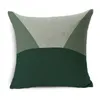 Poduszka dekoracyjna poduszka 45x45cm Morandi zielony pasek geometryczna poszewka na poduszkę domowa sofa dekoracyjna łóżko tropikalne rośliny kwiat sprawa 230711