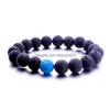 Charm Bracelets Simples 10mm Black Lava Stone Bead Bracelet Aromatherapy Essential Oil Difusor For Women Men Drop Delivery Jewelry Dhxof