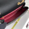 Borsa con patta di design di qualità specchio retrò 10A con borsa a tracolla in pelle fiore Borsa a tracolla di lusso con BOX C077, importata dalla Francia genuina